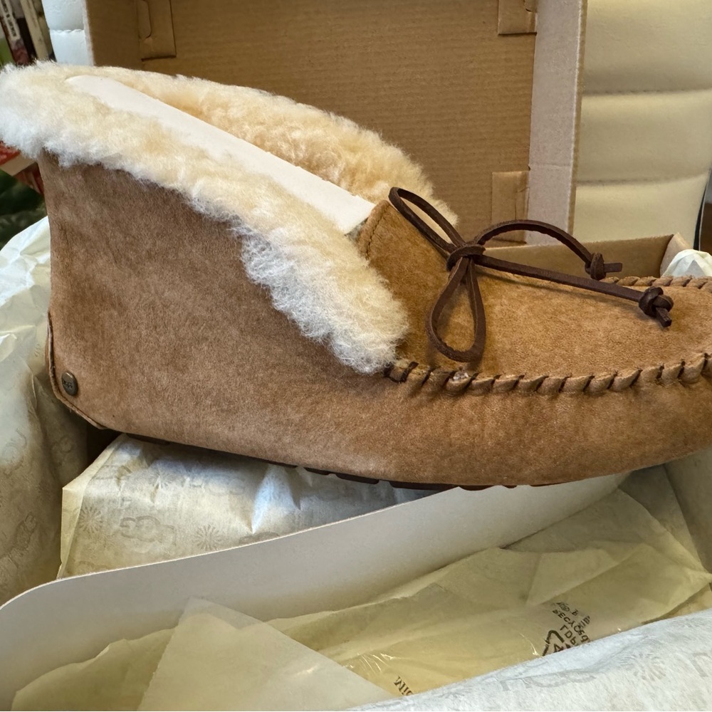 Cozy Shearling-Lined Moccasin Slippers